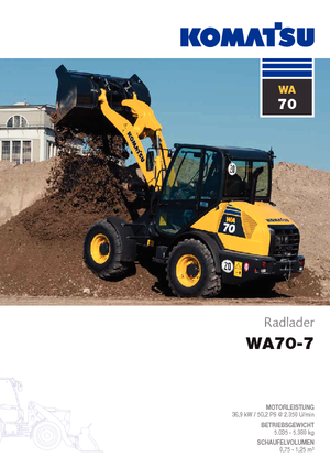 Gumikerekes homlokrakodók Komatsu WA70-7