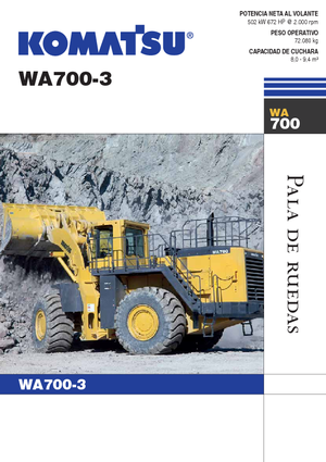 Gumikerekes homlokrakodók Komatsu WA700-3