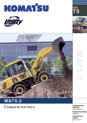 Gumikerekes homlokrakodók Komatsu WA75-3