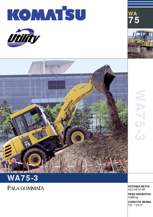 Gumikerekes homlokrakodók Komatsu WA75-3