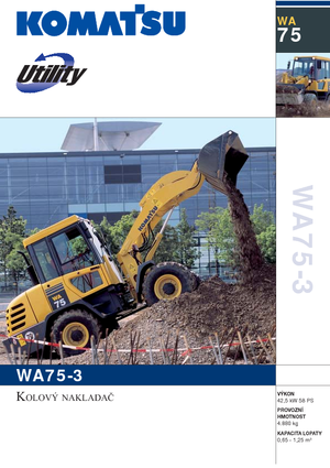Gumikerekes homlokrakodók Komatsu WA75-3 Fleet
