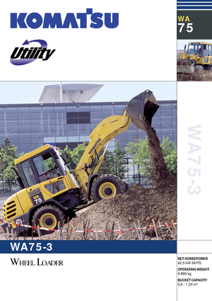 Gumikerekes homlokrakodók Komatsu WA75-3 Fleet