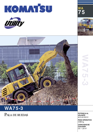 Gumikerekes homlokrakodók Komatsu WA75-3 Fleet