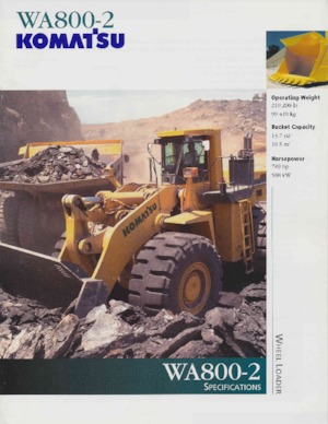 Gumikerekes homlokrakodók Komatsu WA 800-2