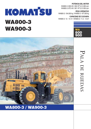 Gumikerekes homlokrakodók Komatsu WA800-3