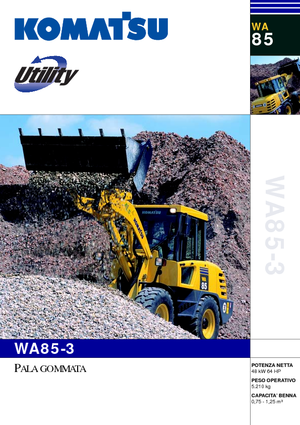 Gumikerekes homlokrakodók Komatsu WA85-3