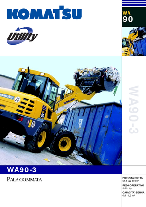 Gumikerekes homlokrakodók Komatsu WA90-3