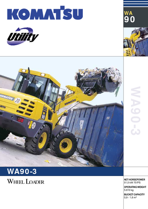 Gumikerekes homlokrakodók Komatsu WA90-3