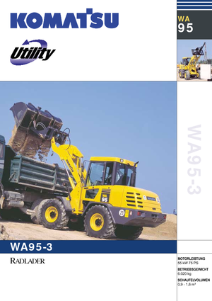 Gumikerekes homlokrakodók Komatsu WA95-3