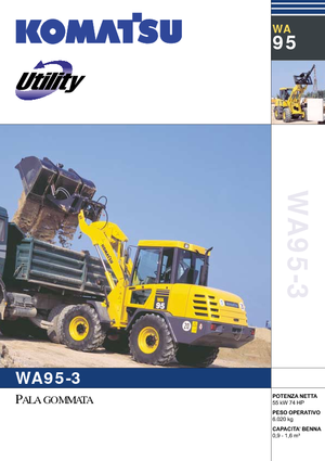 Gumikerekes homlokrakodók Komatsu WA95-3