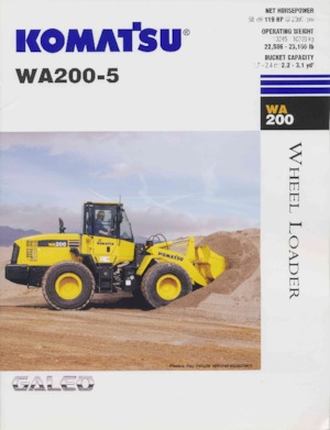 Gumikerekes homlokrakodók Komatsu WA200-5