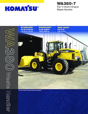 Gumikerekes homlokrakodók Komatsu WA380-7