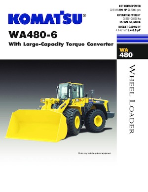 Gumikerekes homlokrakodók Komatsu WA480-6