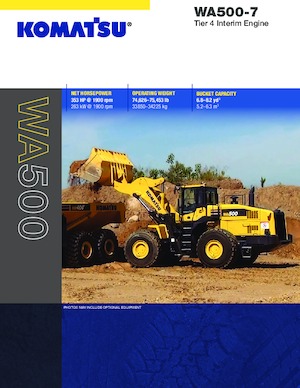 Gumikerekes homlokrakodók Komatsu WA500-7