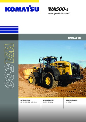 Gumikerekes homlokrakodók Komatsu WA500-8