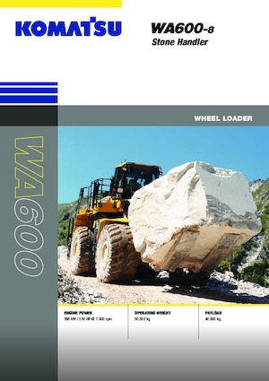 Gumikerekes homlokrakodók Komatsu WA600-8