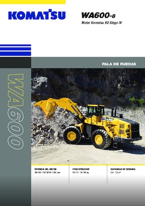 Gumikerekes homlokrakodók Komatsu WA600-8