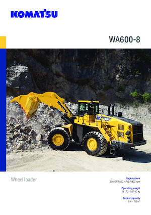 Gumikerekes homlokrakodók Komatsu WA600-8E0