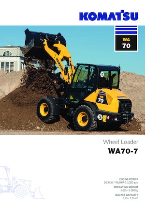 Gumikerekes homlokrakodók Komatsu WA70-7 