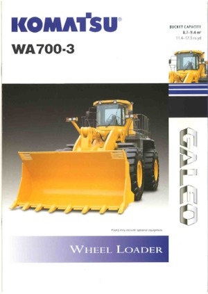 Gumikerekes homlokrakodók Komatsu WA700-3A