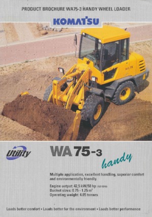 Gumikerekes homlokrakodók Komatsu WA75-3