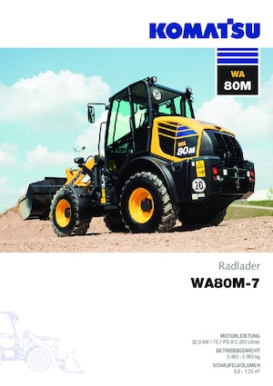 Gumikerekes homlokrakodók Komatsu WA80M-7 