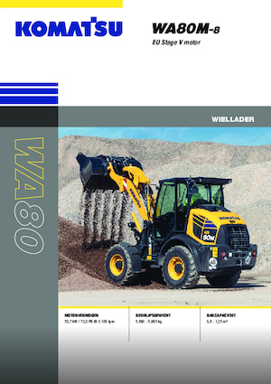 Gumikerekes homlokrakodók Komatsu WA80M-8E0