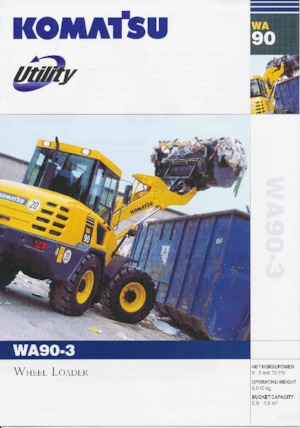 Gumikerekes homlokrakodók Komatsu WA90-3