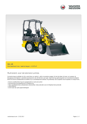 Gumikerekes homlokrakodók Wacker Neuson WL 18