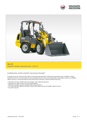 Gumikerekes homlokrakodók Wacker Neuson WL25