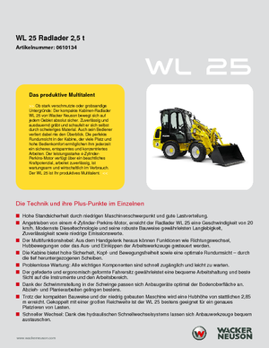Gumikerekes homlokrakodók Wacker Neuson WL25
