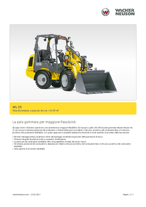 Gumikerekes homlokrakodók Wacker Neuson WL25