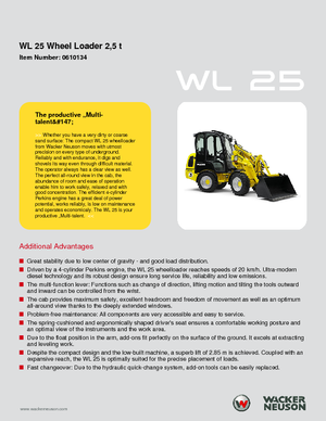 Gumikerekes homlokrakodók Wacker Neuson WL25