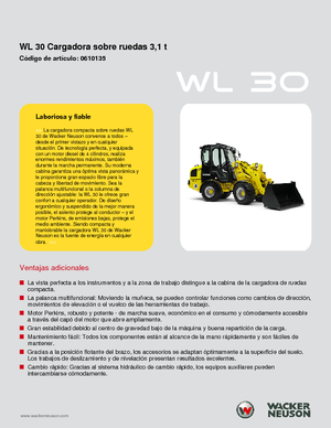 Gumikerekes homlokrakodók Wacker Neuson WL 30