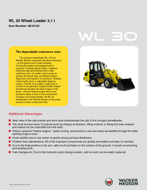 Gumikerekes homlokrakodók Wacker Neuson WL 30