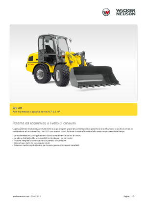 Gumikerekes homlokrakodók Wacker Neuson WL 48