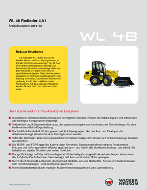 Gumikerekes homlokrakodók Wacker Neuson WL 48