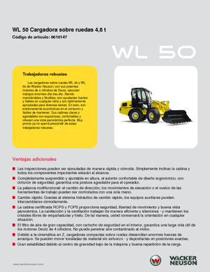 Gumikerekes homlokrakodók Wacker Neuson WL 50