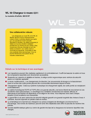 Gumikerekes homlokrakodók Wacker Neuson WL 50