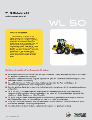 Gumikerekes homlokrakodók Wacker Neuson WL 50