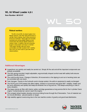 Gumikerekes homlokrakodók Wacker Neuson WL 50