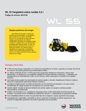 Gumikerekes homlokrakodók Wacker Neuson WL 55