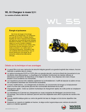 Gumikerekes homlokrakodók Wacker Neuson WL 55