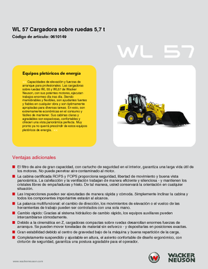 Gumikerekes homlokrakodók Wacker Neuson WL 57