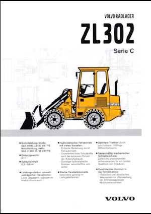 Gumikerekes homlokrakodók Volvo ZL 302
