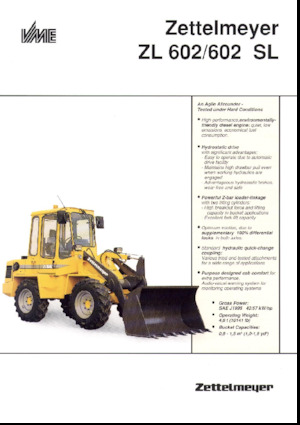 Gumikerekes homlokrakodók Zettelmeyer ZL 602 SL