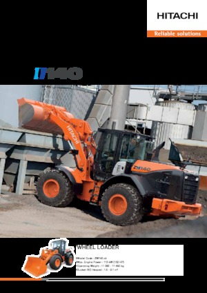 Gumikerekes homlokrakodók Hitachi ZW140-5B