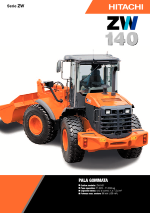 Gumikerekes homlokrakodók Hitachi ZW 140
