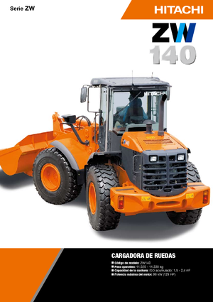 Gumikerekes homlokrakodók Hitachi ZW 140