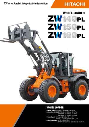 Gumikerekes homlokrakodók Hitachi ZW 180 PL